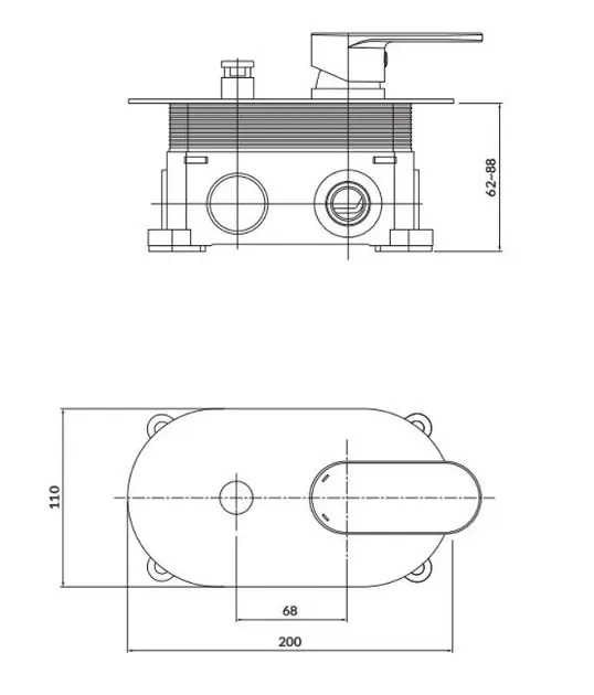Cersanit - Crea - Zuhany csaptelep - S951-305 – 2. kép