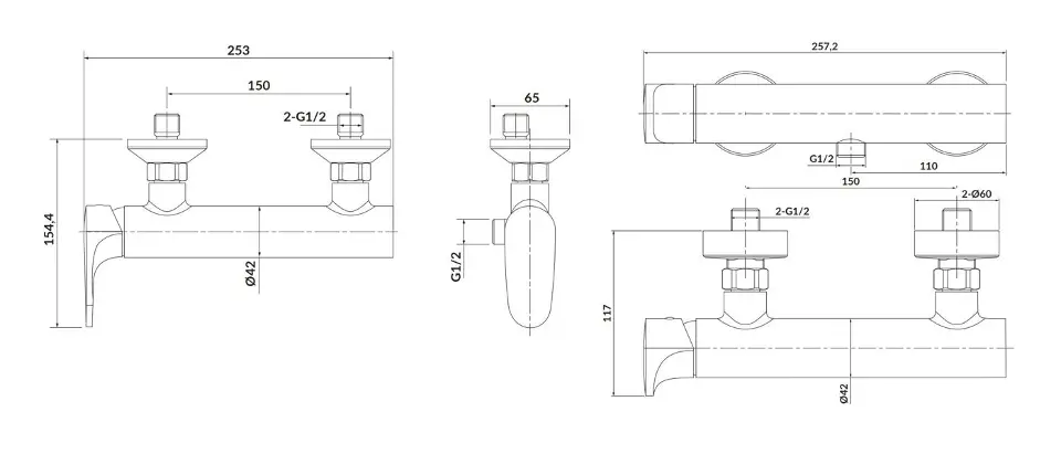 Cersanit - Inverto - Zuhany csaptelep - S951-290 – 2. kép