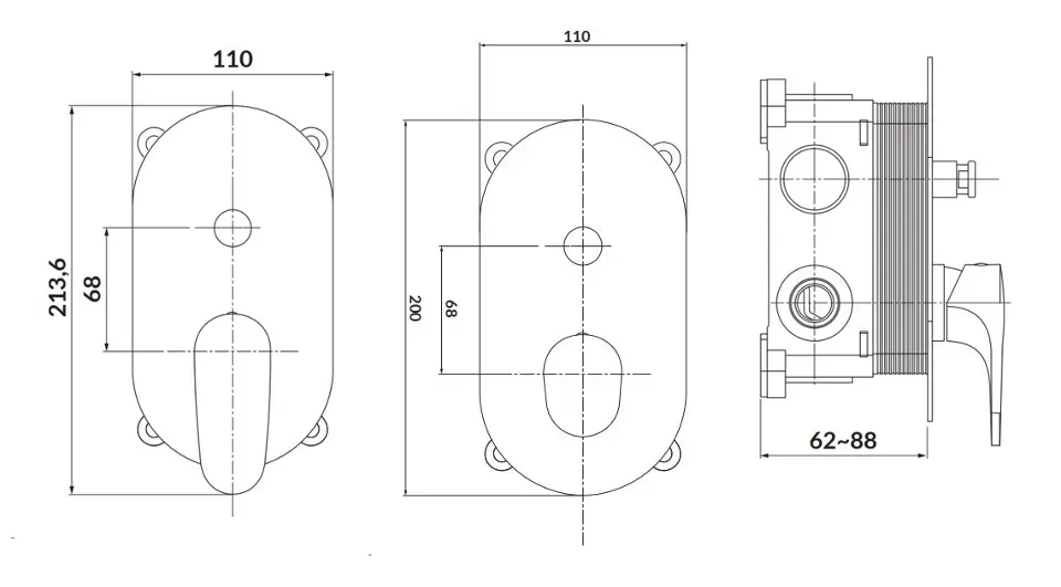 Cersanit - Inverto - Zuhany csaptelep - S951-313 – 2. kép