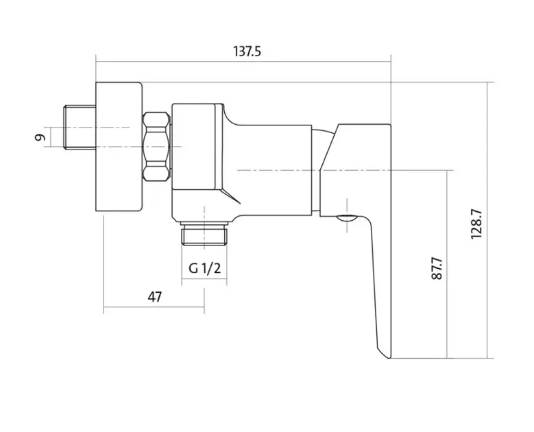Cersanit - Mille - Zuhany csaptelep - S951-031 – 2. kép