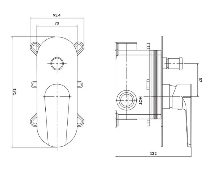 Cersanit - Moduo - Zuhany csaptelep - S951-338 – 2. kép