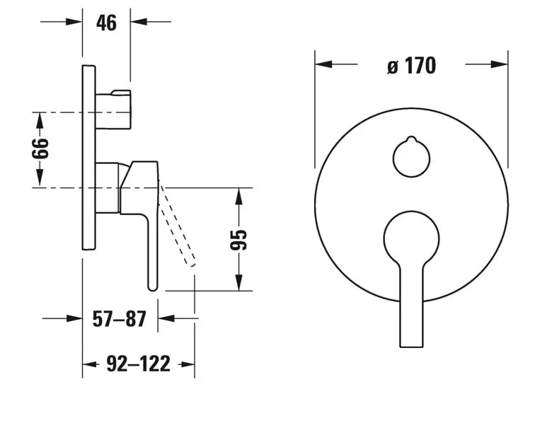 Duravit - B.2 - Zuhany csaptelep - B24210012010 – 2. kép