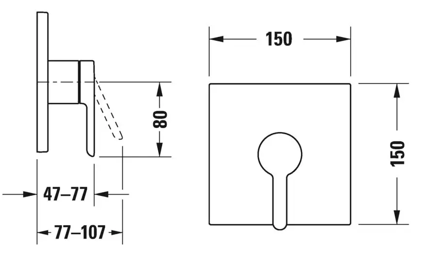 Duravit - C.1 - Zuhany csaptelep - C14210009046 – 2. kép