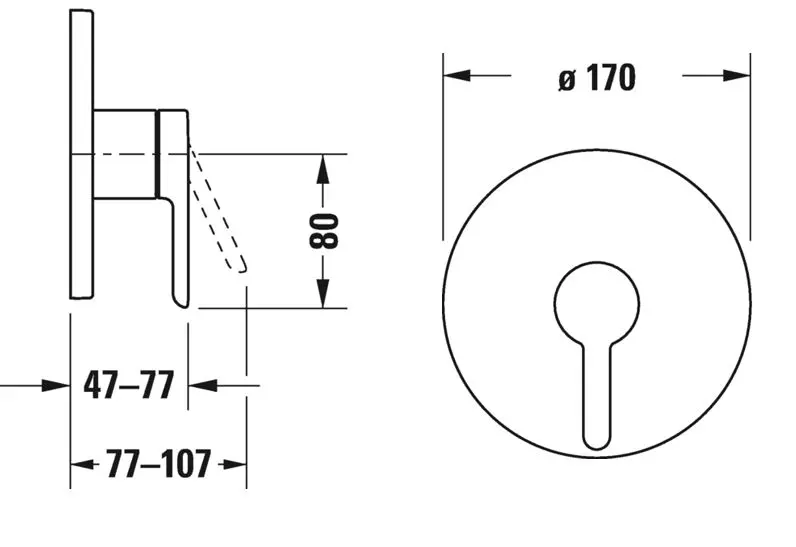 Duravit - C.1 - Zuhany csaptelep - C14210010010 – 2. kép