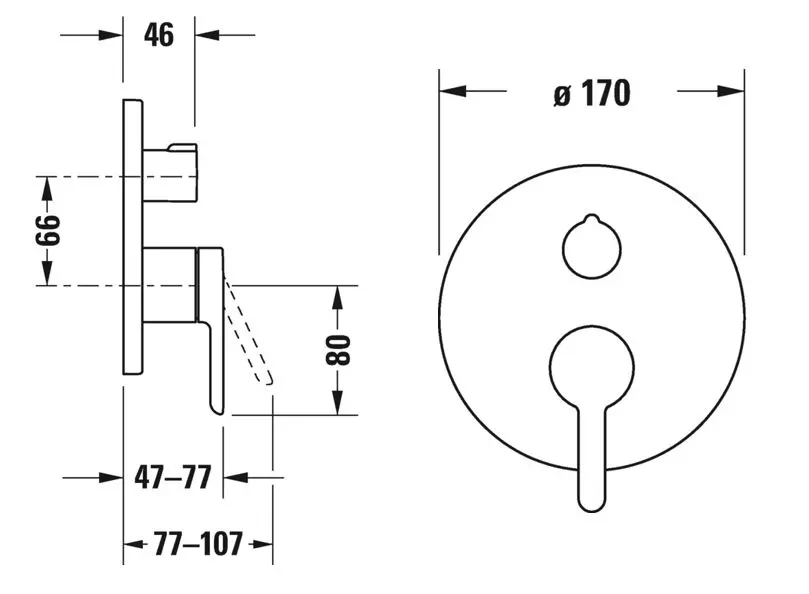 Duravit - C.1 - Zuhany csaptelep - C14210012046 – 2. kép