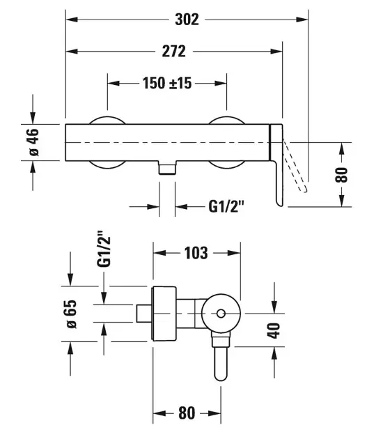 Duravit - C.1 - Zuhany csaptelep - C14230000046 – 2. kép