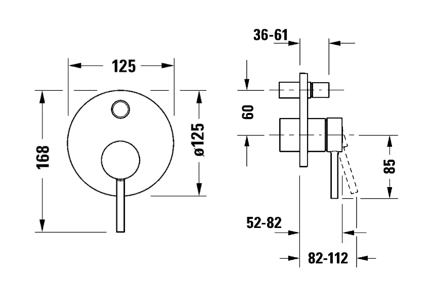 Duravit - Circle - Zuhany csaptelep - CE4210008010 – 2. kép