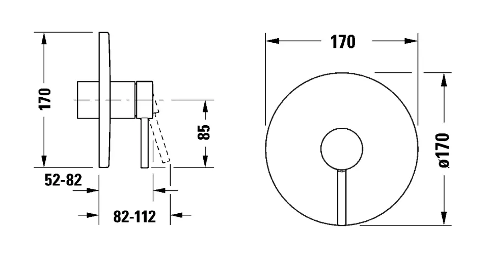 Duravit - Circle - Zuhany csaptelep - CE4210010010 – 2. kép