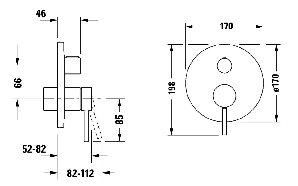 Duravit - Circle - Zuhany csaptelep - CE4210012010 – 2. kép