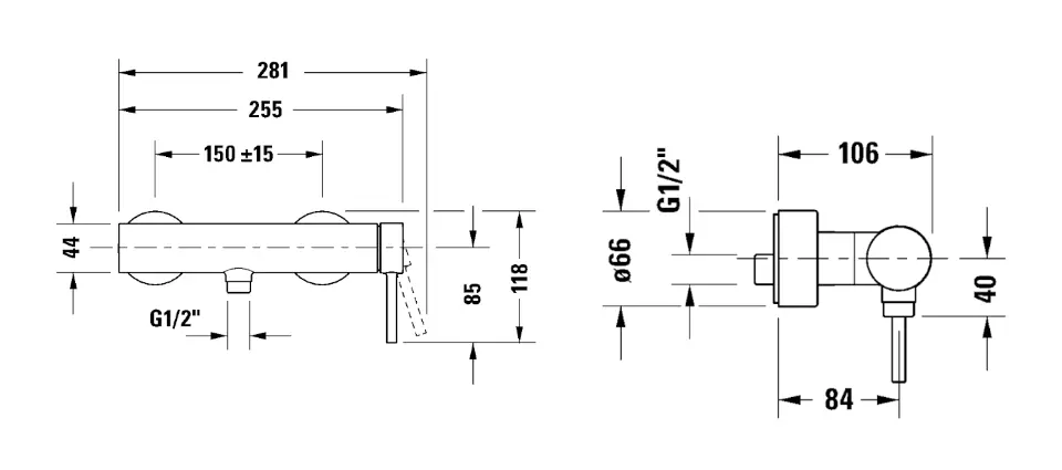 Duravit - Circle - Zuhany csaptelep - CE4230000010 – 2. kép