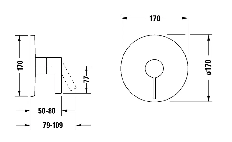 Duravit - D-Neo - Zuhany csaptelep - DE4210010010 – 2. kép