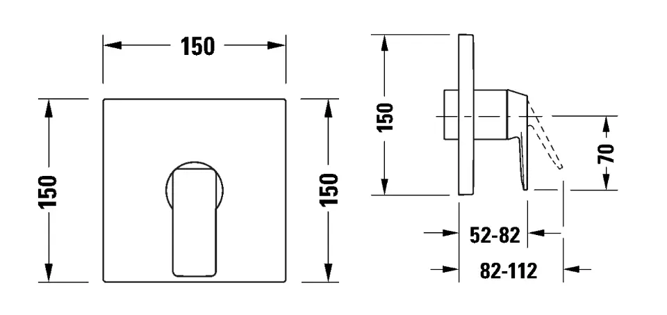 Duravit - Manhattan - Zuhany csaptelep - MH4210010046 – 2. kép