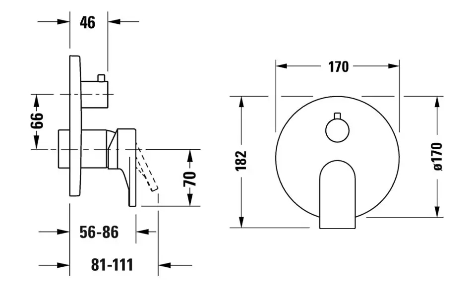 Duravit - Tulum - Zuhany csaptelep - TU4210012046 – 2. kép