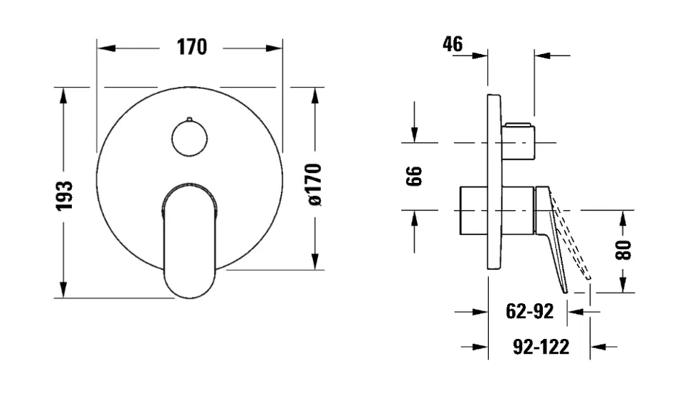 Duravit - Wave - Zuhany csaptelep - WA4210012046 – 2. kép