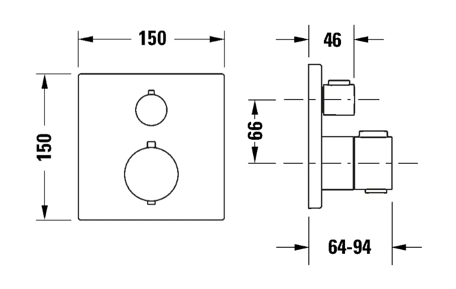 Duravit - Zuhany csaptelep - TH4200013010 – 2. kép