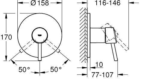 Grohe - Concetto - Zuhany csaptelep - 24053001 – 2. kép