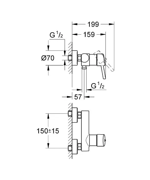 Grohe - Concetto - Zuhany csaptelep - 32210001 – 2. kép