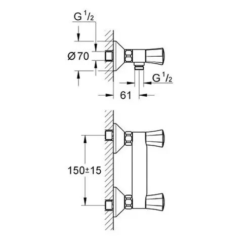 Grohe - Costa L - Zuhany csaptelep - 26330001 – 2. kép