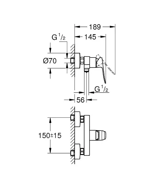 Grohe - Dice - Zuhany csaptelep - 1018742430 – 2. kép