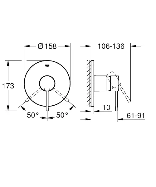 Grohe - Essence - Zuhany csaptelep - 24057DC1 – 2. kép