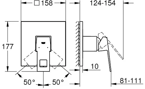 Grohe - Eurocube - Zuhany csaptelep - 24061000 – 2. kép