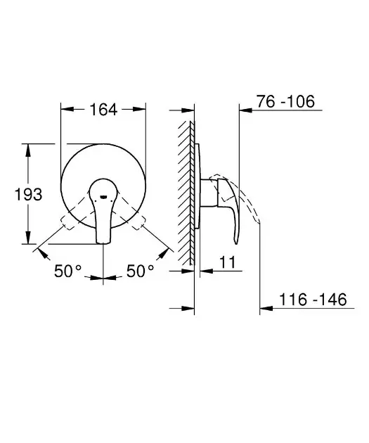 Grohe - Eurosmart - Zuhany csaptelep - 19451002 – 2. kép