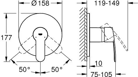 Grohe - Eurostyle Cosmopolitan - Zuhany csaptelep - 24051002 – 2. kép