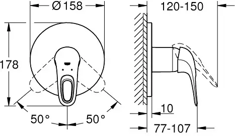 Grohe - Eurostyle - Zuhany csaptelep - 24048003 – 2. kép