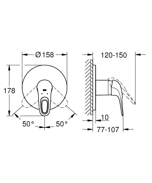 Grohe - Eurostyle - Zuhany csaptelep - 24048LS3 – 2. kép