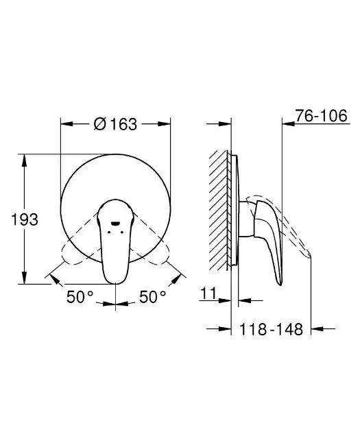 Grohe - Eurostyle - Zuhany csaptelep - 29098003 – 2. kép