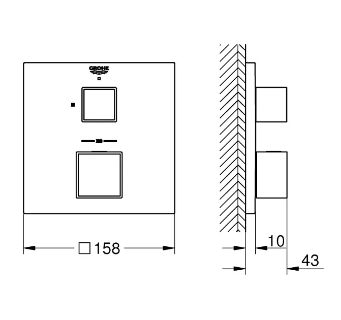 Grohe - Grohtherm Cube - Zuhany csaptelep - 24153AL0 – 2. kép