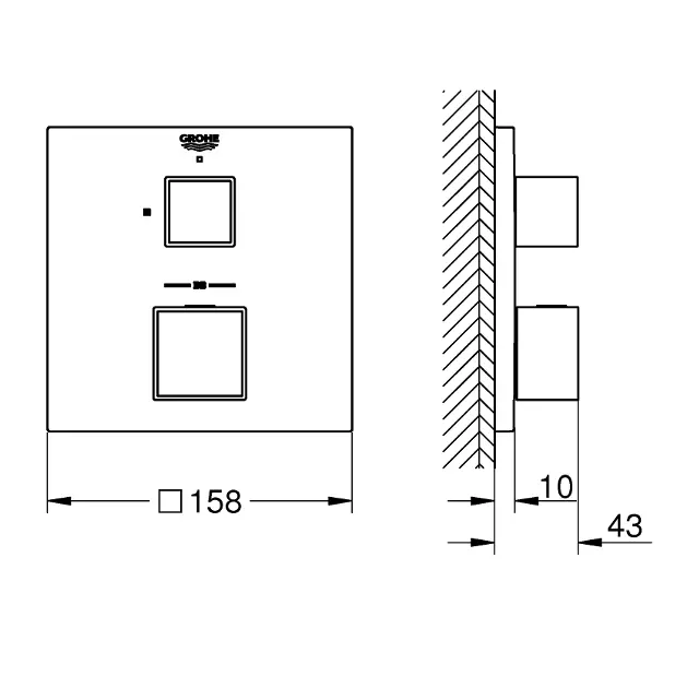 Grohe - Grohtherm Cube - Zuhany csaptelep - 24153DC0 – 2. kép