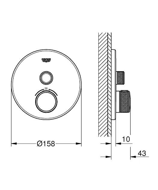 Grohe - Grohtherm SmartControl - Zuhany csaptelep - 29118DC0 – 2. kép
