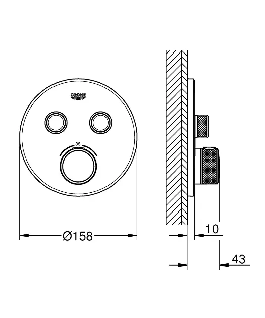 Grohe - Grohtherm SmartControl - Zuhany csaptelep - 29119A00 – 2. kép