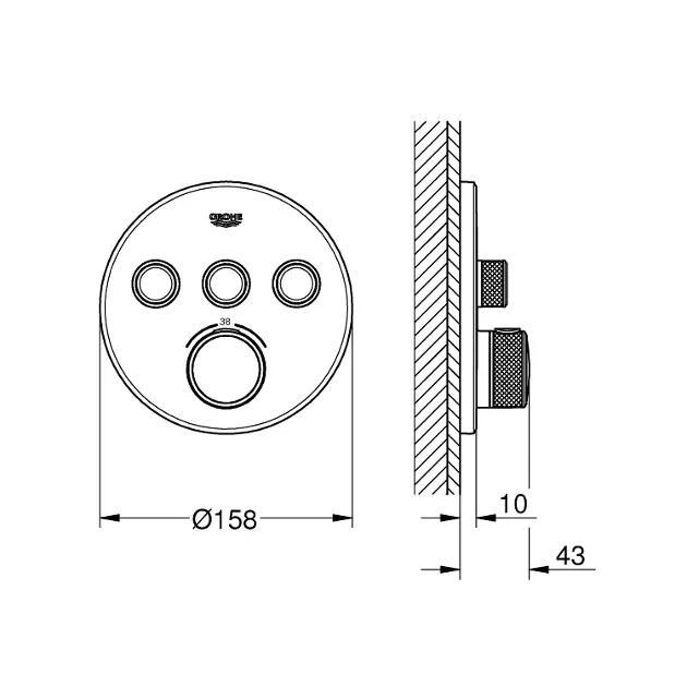 Grohe - Grohtherm SmartControl - Zuhany csaptelep - 29121000 – 2. kép