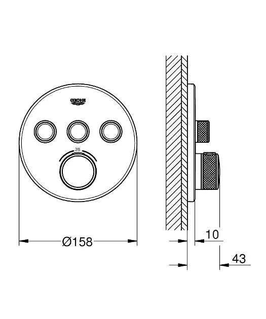 Grohe - Grohtherm SmartControl - Zuhany csaptelep - 29121GN0 – 2. kép