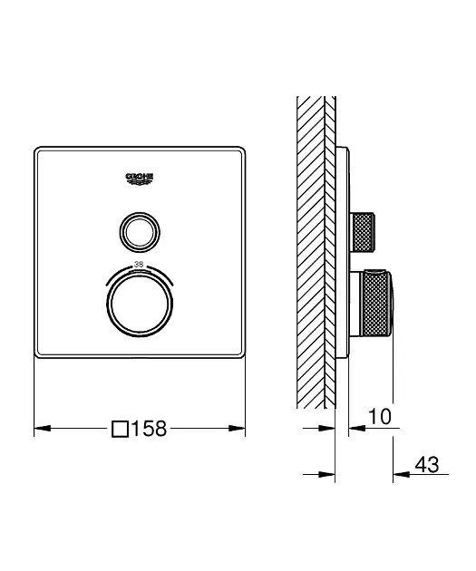 Grohe - Grohtherm SmartControl - Zuhany csaptelep - 29123AL0 – 2. kép