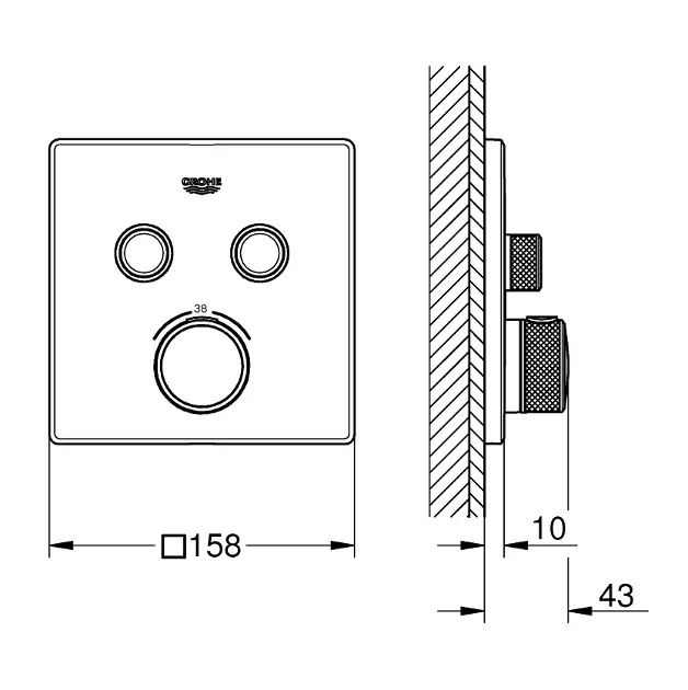Grohe - Grohtherm SmartControl - Zuhany csaptelep - 29124AL0 – 2. kép
