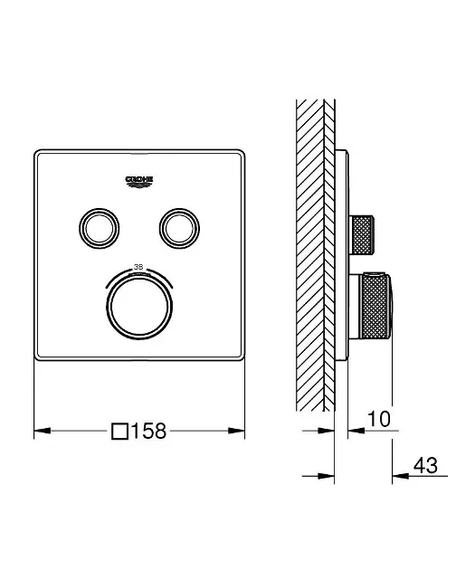 Grohe - Grohtherm SmartControl - Zuhany csaptelep - 29124GL0 – 2. kép