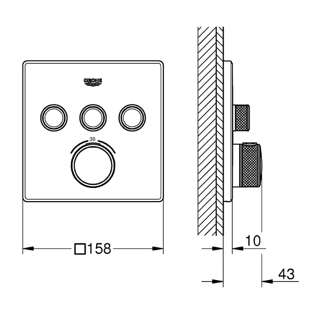 Grohe - Grohtherm SmartControl - Zuhany csaptelep - 29126AL0 – 2. kép