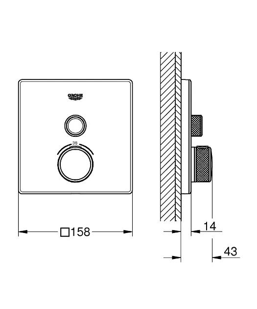 Grohe - Grohtherm SmartControl - Zuhany csaptelep - 29153LS0 – 2. kép