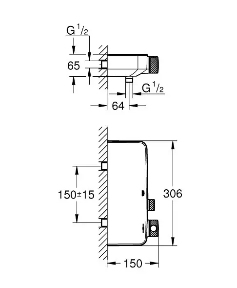 Grohe - Grohtherm SmartControl - Zuhany csaptelep - 34719000 – 2. kép