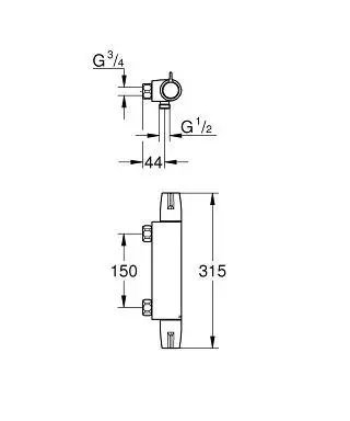 Grohe - Grohtherm Special - Zuhany csaptelep - 34681000 – 2. kép
