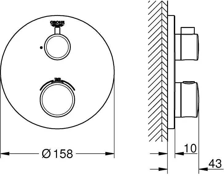 Grohe - Grohtherm - Zuhany csaptelep - 24075000 – 2. kép