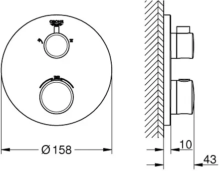 Grohe - Grohtherm - Zuhany csaptelep - 24076000 – 2. kép