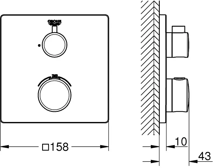 Grohe - Grohtherm - Zuhany csaptelep - 24078000 – 2. kép