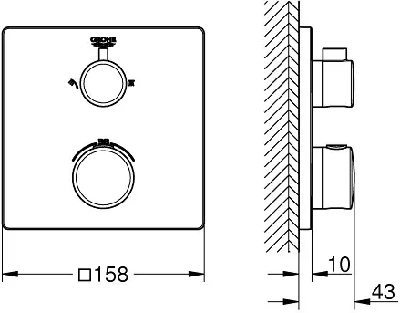 Grohe - Grohtherm - Zuhany csaptelep - 24079000 – 2. kép