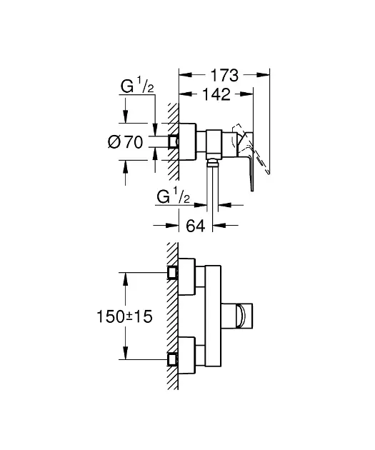 Grohe - Lineare - Zuhany csaptelep - 33865001 – 2. kép
