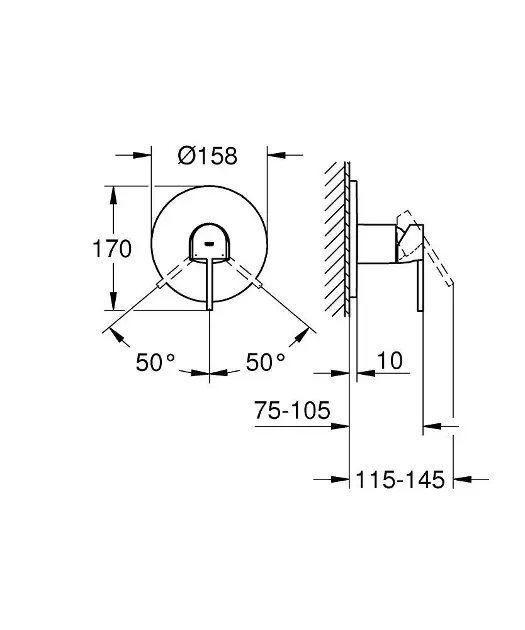 Grohe - Plus - Zuhany csaptelep - 24059003 – 2. kép