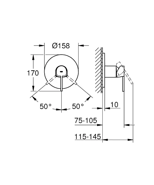 Grohe - Plus - Zuhany csaptelep - 24059AL3 – 2. kép